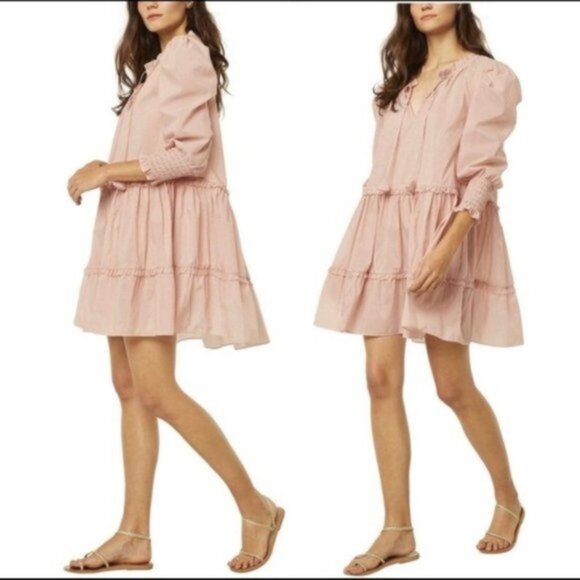 NWT MISA LOS ANGELES Maya Sunrise Stripe Dress Size Large - Picture 2 of 9